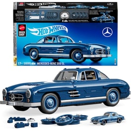 Mattel Hot Wheels Brick Shop Σετ Κατασκευής Premium Series Mercedes-Benz 300 SL 1:12 (1600 Κομμάτια) (HWW25)