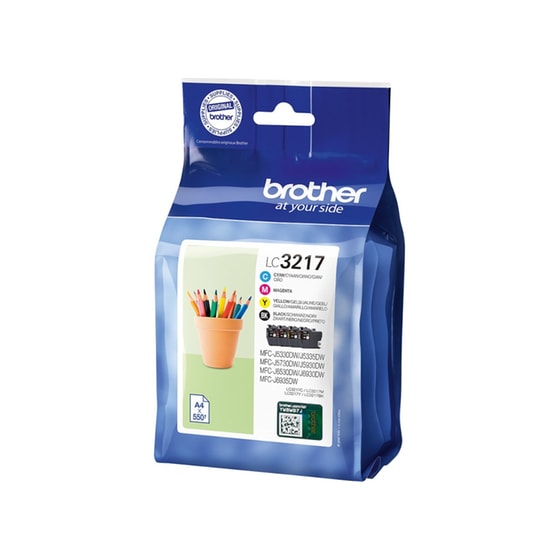 Μελάνι Brother LC-3217VAL Value Pack (B-C-M-Y) 2200 Σελίδες image 1