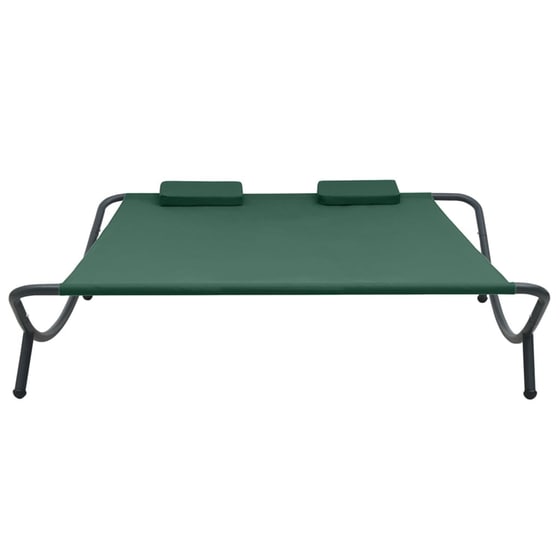 Ξαπλώστρα/ Κρεβάτι VidaXL από Ατσάλι 200x173x45 cm - Πράσινη image 1