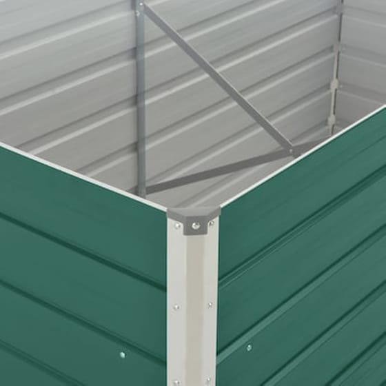 Vidaxl Ζαρντινιέρα Ψηλή Πράσινη 160x80x77 Εκ. Γαλβανισμένος Χάλυβας image 2