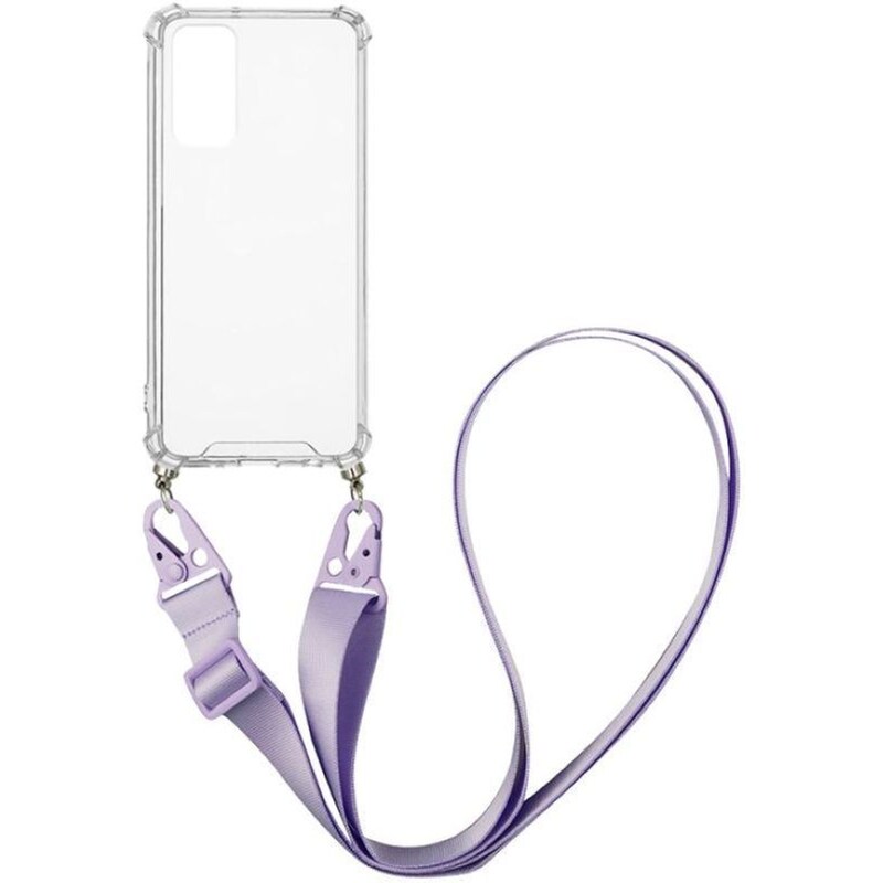 Θήκη Xiaomi Redmi Note 11S - Sonique Armor Clear Με Strap - Λιλά