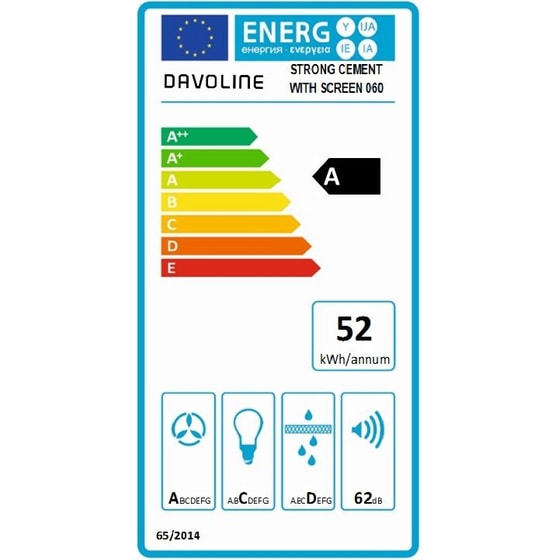 DAVOLINE STRONG CEMENT 60 cm Γκρι Απορροφητήρας Καμινάδα - Τζάκι image 2