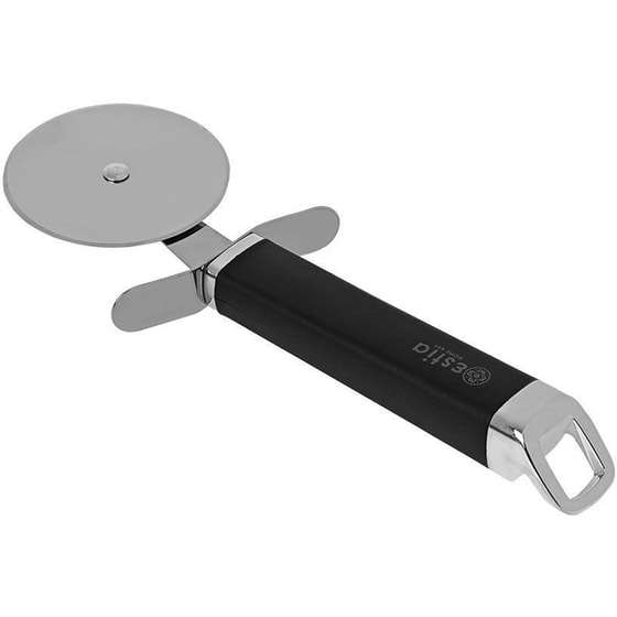 ESTIA 01-2985 Κόφτης Πίτσας Ασημί - Μαύρο image 1