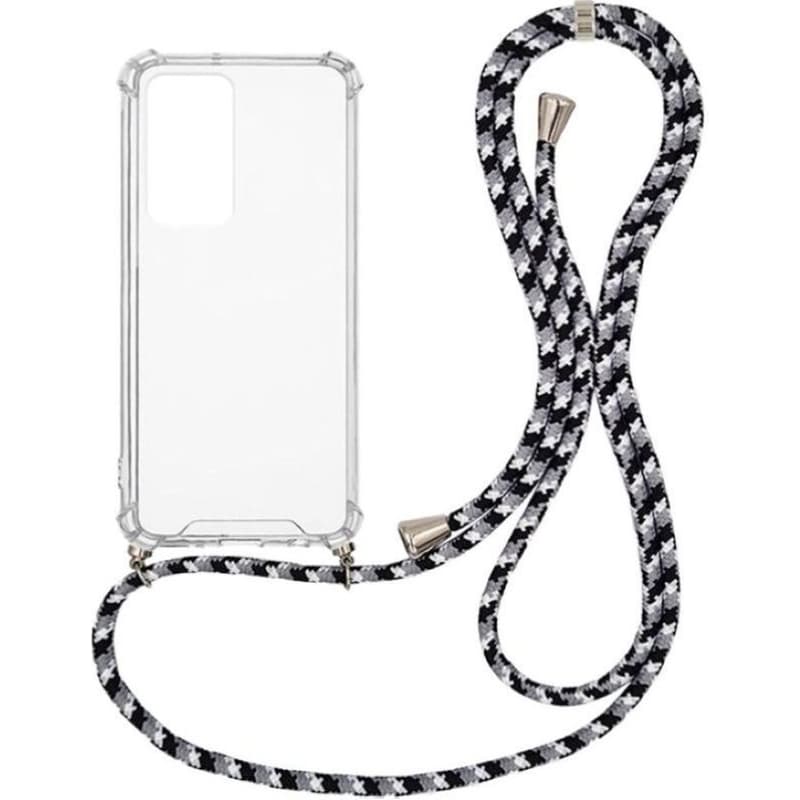 SONIQUE Θήκη Xiaomi Xiaomi 12 Pro 5G - Sonique Armor Clear Με Κορδόνι - Μαύρο