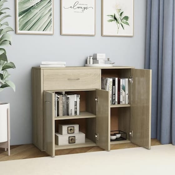 Vidaxl Μπουφές Sonoma Δρυς 88 X 30 X 70 Εκ. Από Μοριοσανίδα image 3