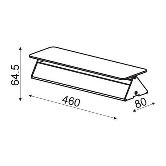 Απλίκα Τοίχου Led Aca Pyramid Zd806415ledbk από Αλουμίνιο 46x6.45x8 cm - Μαύρη image 1