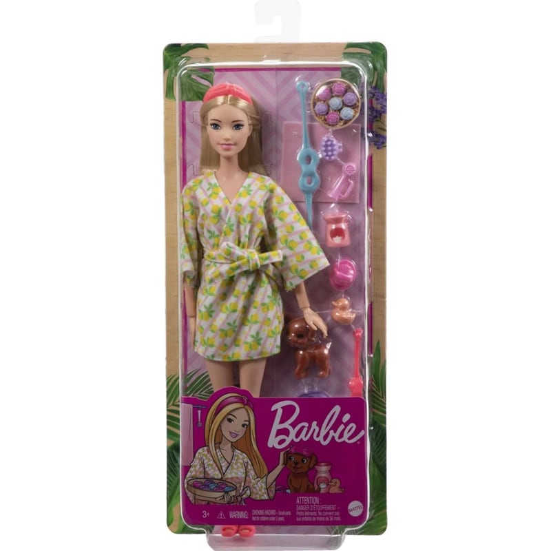 MATTEL Κούκλα Barbie Wellness Ημέρα Ομορφιάς
