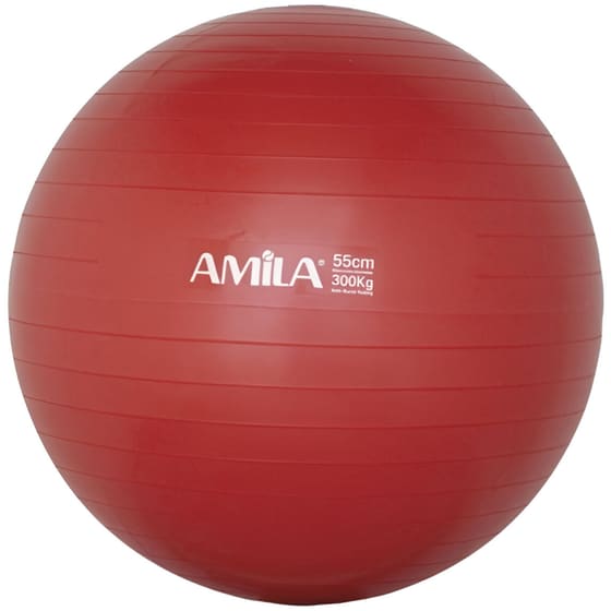 Μπάλα Γυμναστικής Amila Κατάλληλη για Pilates 1.50 kg 55 cm από PVC - Κόκκινο image 0