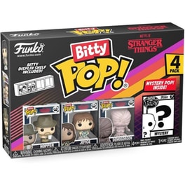 Funko Bitty Pop! Stranger Things - Hopper, Joyce, Demogorgon (Closed Face) and A Surprise Mystery Mini Figure 4 Pack