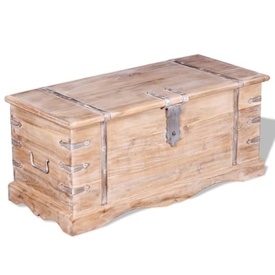 Μπαούλο Αποθήκευσης VidaXL από Ξύλο Ακακίας 90x40x40 cm - Καφέ image 2
