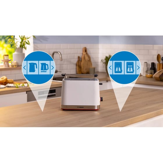 Φρυγανιέρα BOSCH Compact MyMoment TAT4M221 2 Θέσεων 950 W Λευκό image 2