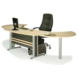 Γραφείο Υπολογιστή Welhome από Μελαμίνη 180x80cm - Σημύδα/Ανθρακί