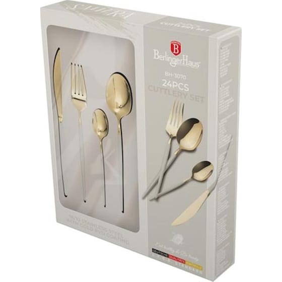 Σετ Μαχαιροπίρουνα Berlinger Haus Sahara Collection Ανοξείδωτα Χρυσά 24 Τμχ image 3