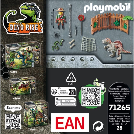 PLAYMOBIL® Dino Rise Μωρό Σπινόσαυρος και Λαθροκυνηγός (71265) image 2