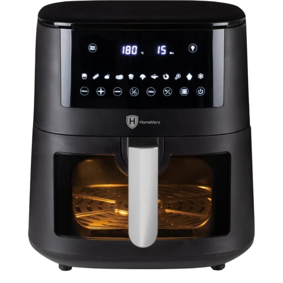 HOMEVERO HV-AF8.0 με Αποσπώμενο Κάδο 1650 W 8 L Μαύρη Φριτέζα Αέρος image 0