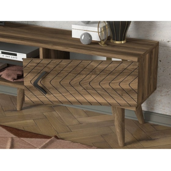 Έπιπλο Τηλεόρασης 24Mall Legate από Μοριοσανίδα 150x29.5x45.5 cm - Καφέ image 4