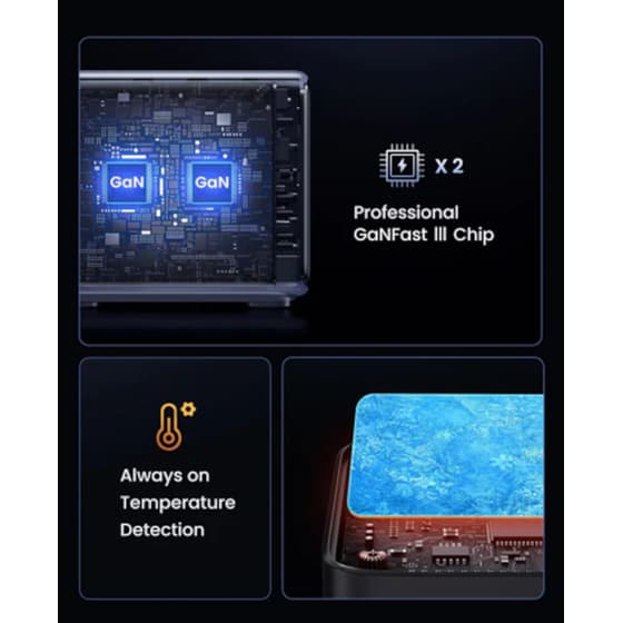 Φορτιστής Laptop - Ugreen Nexode 5-Ports 300W  1xUSB3 4xC + Cbl - Γκρι image 1