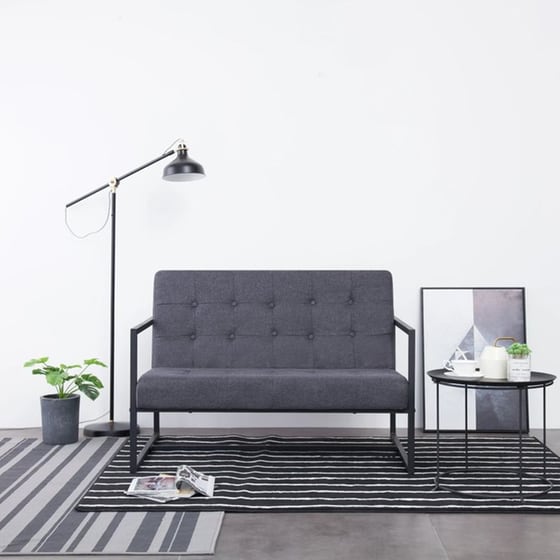 Διθέσιος Καναπές VidaXL 114x78cm - Σκούρο Γκρι image 1