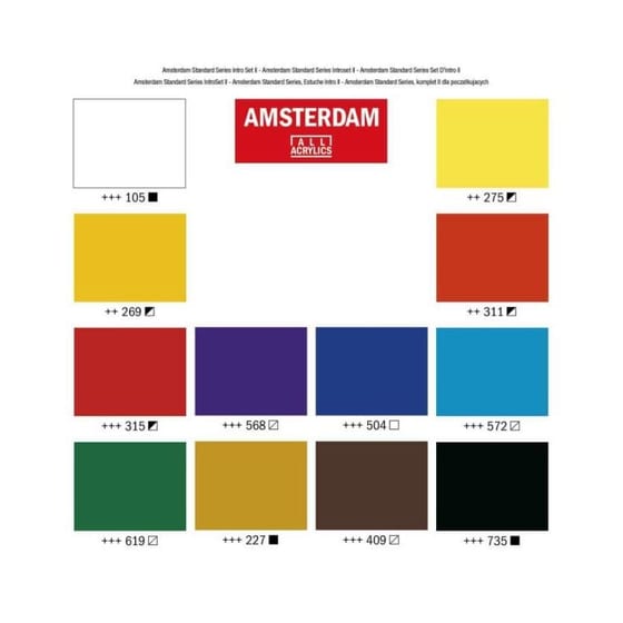 Χρώματα Ακρυλικά Talens Amsterdam 20Ml 12 Τεμάχια image 1