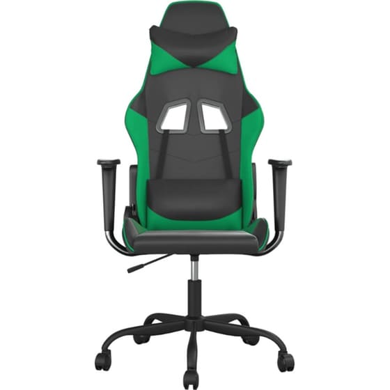 Καρέκλα Gaming VIDAXL 345402 με Ρυθμιζόμενα Μπράτσα από Τεχνητό Δέρμα - Μαύρο image 1