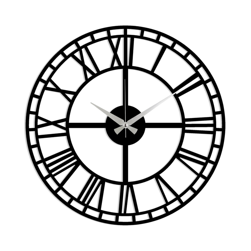 Αναλογικό Ρολόι 24Mall Enzo 48×48 cm – Μαύρο