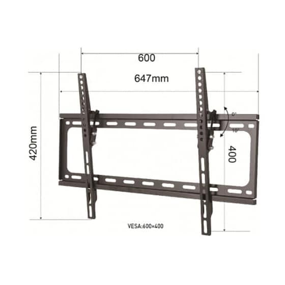 Βάση Τηλεόρασης Επιτοίχια Osio OSM-5834 με Κλίση 32"-65" έως 35 kg image 1