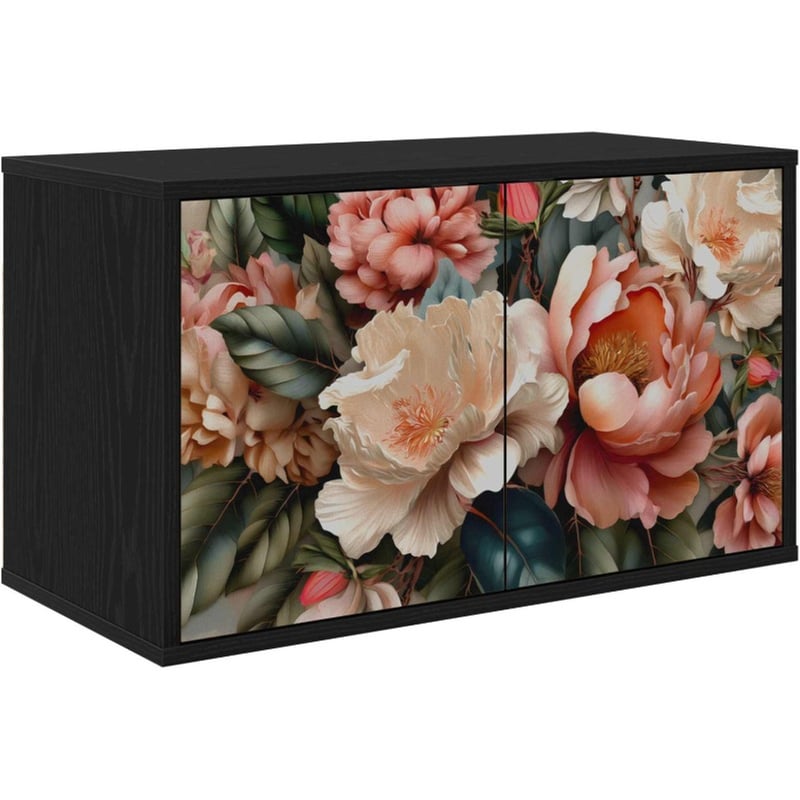 Έπιπλο Τηλεόρασης VidaXL BORNE Επιτοίχιο 69 x 33 x 40 cm - Μαύρη Δρυς