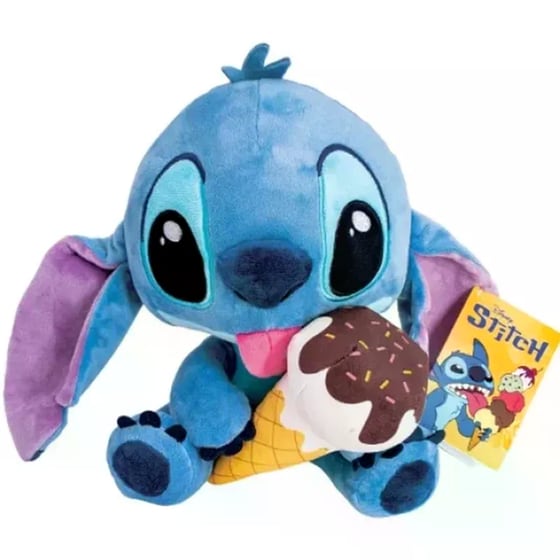 Χνουδωτό Disney Stitch με Παγωτό 25cm image 0