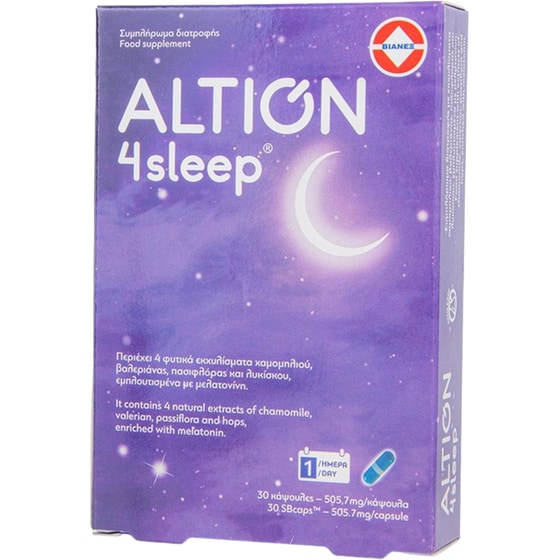 Συμπλήρωμα για τον Ύπνο Altion 4 Sleep - 30 κάψουλες image 0