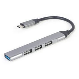 USB Hub Gembird UHB-CM-U3P1U2P3-03 USB 3.0 με 4 θύρες - Ασημί
