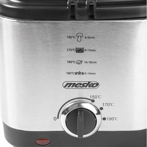 MESKO MS-4910 με Καπάκι 900 W 1.5 L Inox Φριτέζα Λαδιού image 3