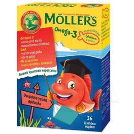 Λιπαρά Οξέα MOLLER'S Omega-3 Φράουλα - 36 Ζελεδάκια