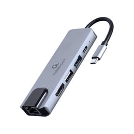 Cablexpert A-CM-COMBO5-04 USB Hub 5 σε 1 USB-C - Ασημί
