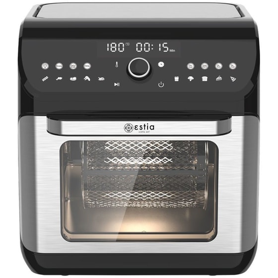 ESTIA 06-26653 με Πόρτα 12 L 1500 W Μαύρο/Ασημί Φριτέζα Αέρος image 0