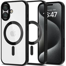 Θήκη Apple iPhone 16 - Tech-Protect MagFlex Διάφανη Σιλικόνης με MagSafe - Satin Black