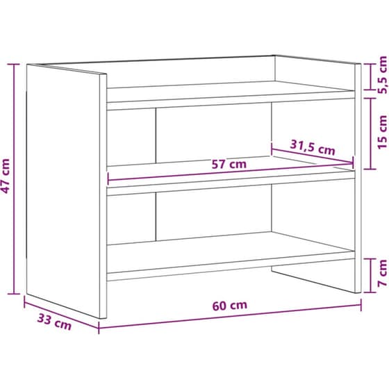 Έπιπλο Τηλεόρασης VidaXL 60 x 33 x 47 cm - Γκρι Σκυροδέματος image 7