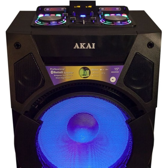 Party Speaker Akai DJ-S5H 400W Karaoke Με Μίκτη και Ασύρματo Μικρόφωνo - Μαύρο image 7