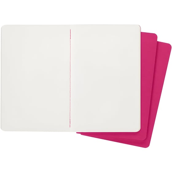 Σημειωματάριο Moleskine Cahier Plain Large Ροζ (3 Τεμάχια) image 1