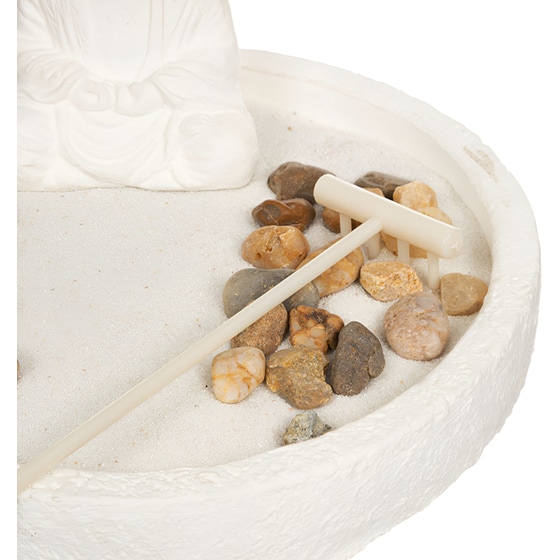 Επιτραπέζιο Διακοσμητικό Spitishop Zen Garden Wasila Τσιμεντένιο 18x9cm - Λευκό image 1