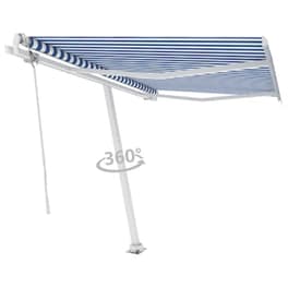 Τέντα Vidaxl Αλουμίνιο Αυτόματη 350x250cm - Μπλε/Λευκό