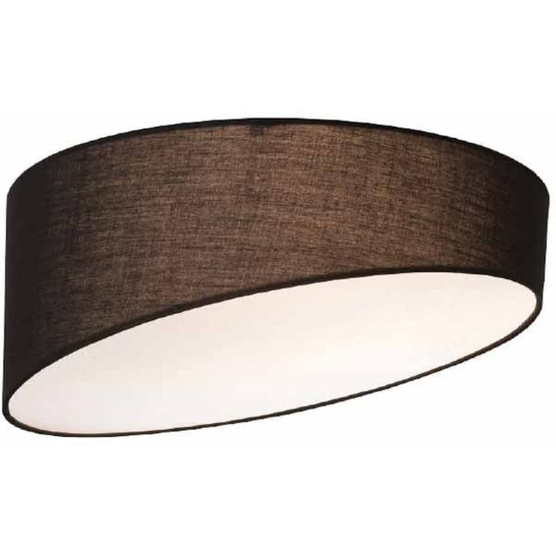 ACA DECOR Φωτιστικό Πλαφονιέρα Aca Pablo Ad8030bk από Μέταλλο/Ύφασμα - Καφέ