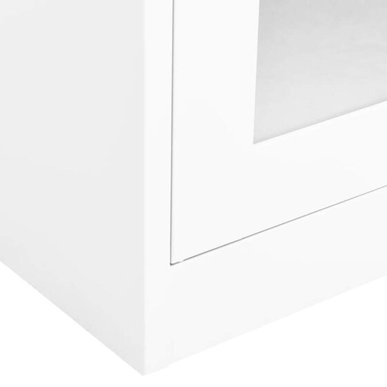Ντουλάπα Γραφείου VidaXL από Ατσάλι 90x40x180 cm - Λευκό image 5