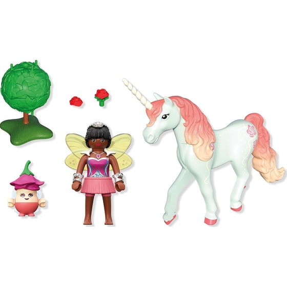 PLAYMOBIL®&nbsp; Magic Μονόκερος με Ροζ Χαίτη & Νεράιδα (71841) image 2