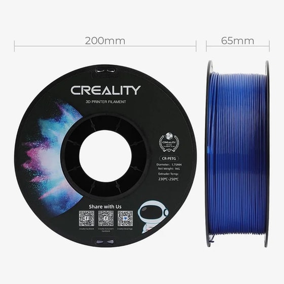 CREALITY Νήμα 3D Εκτυπωτή CR-PETG 1kg 1.75mm - Μπλε image 1