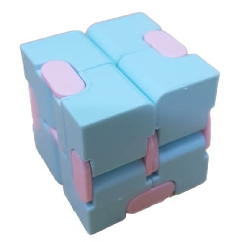 Ατέρμονας Κύβος Fidget Infinitive Cube Παλ Χρώματα Γαλάζιο – Ροζ