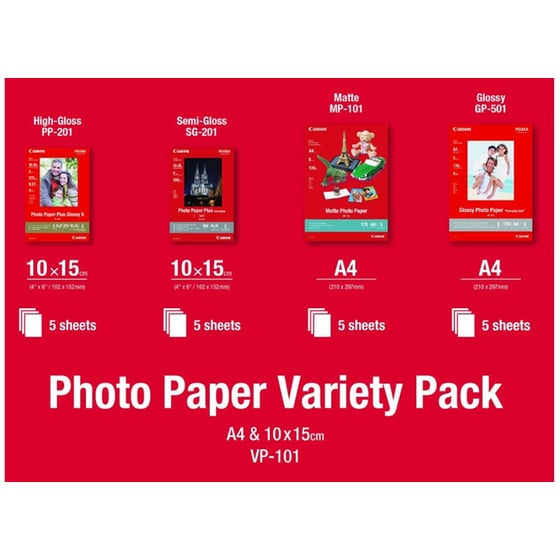 Χαρτί φωτογραφικό Canon VP-101 Variery Pack image 1