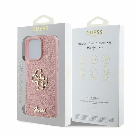 Θήκη Apple iphone 16 Pro Max - Guess Fixed Glitter - Ροζ image 5