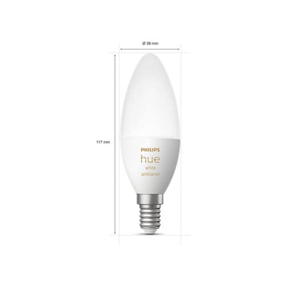 Έξυπνες Λάμπες Philips Hue E14 2 Τμχ - Λευκό image 2