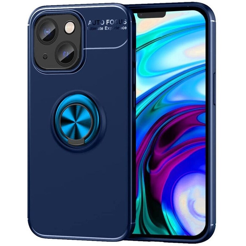 Θήκη Apple iPhone 14 - Ancus AutoFocus Shockproof με Ring Holder - Blue