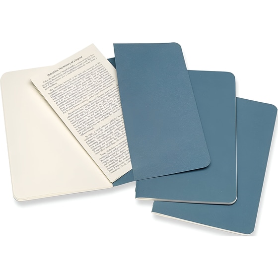 Σημειωματάριο Moleskine Cahier Plain Pocket Μπλε (3 Τεμάχια) image 2
